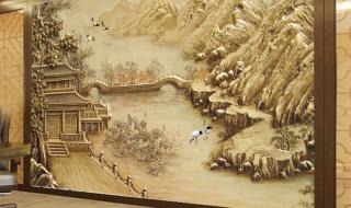 沙发和电视的背景墙都选山水无缝壁画合适么 电视背景墙壁画